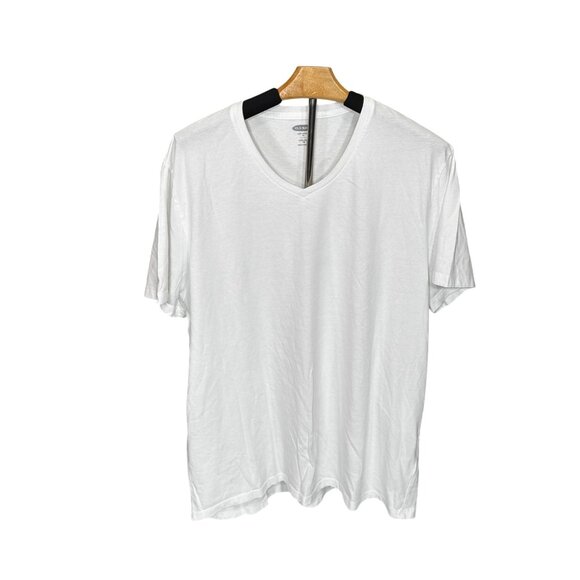 Old Navy Mens Soft-Washed V-Neck T-Shirt XL White - Picture 1 of 9